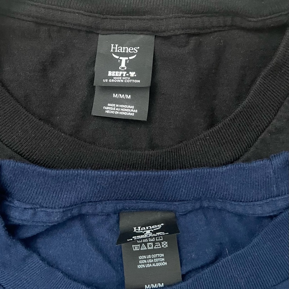 Hanes Classic Black and Navy Tees